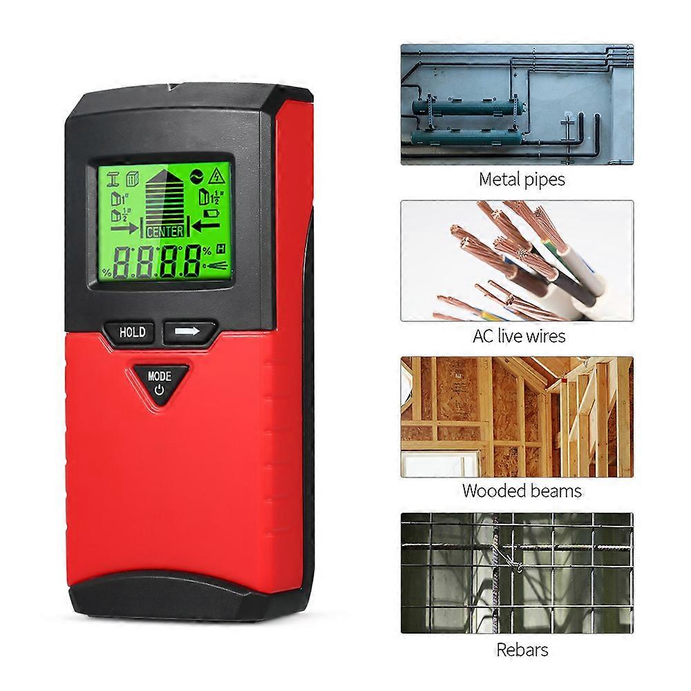Handheld Wall Stud Finder Portable 2-in-1 Stud Detector Level Gauge for Stud Wood Metal AC Wires Detecting
