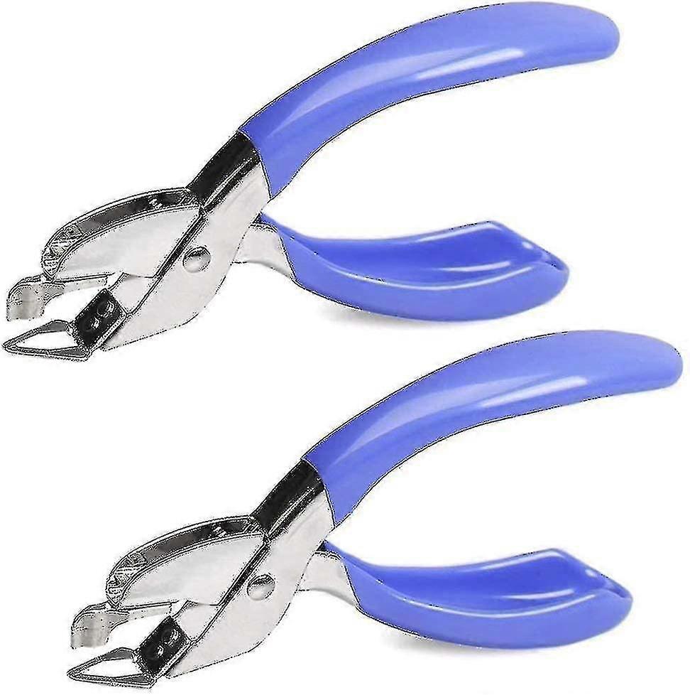 Staple Remover, 2 Pack Special Staple Remover Tool With Non-slip Handle For Family, School, Office, Lightweight, Hand Staple Puller Tool, Blue