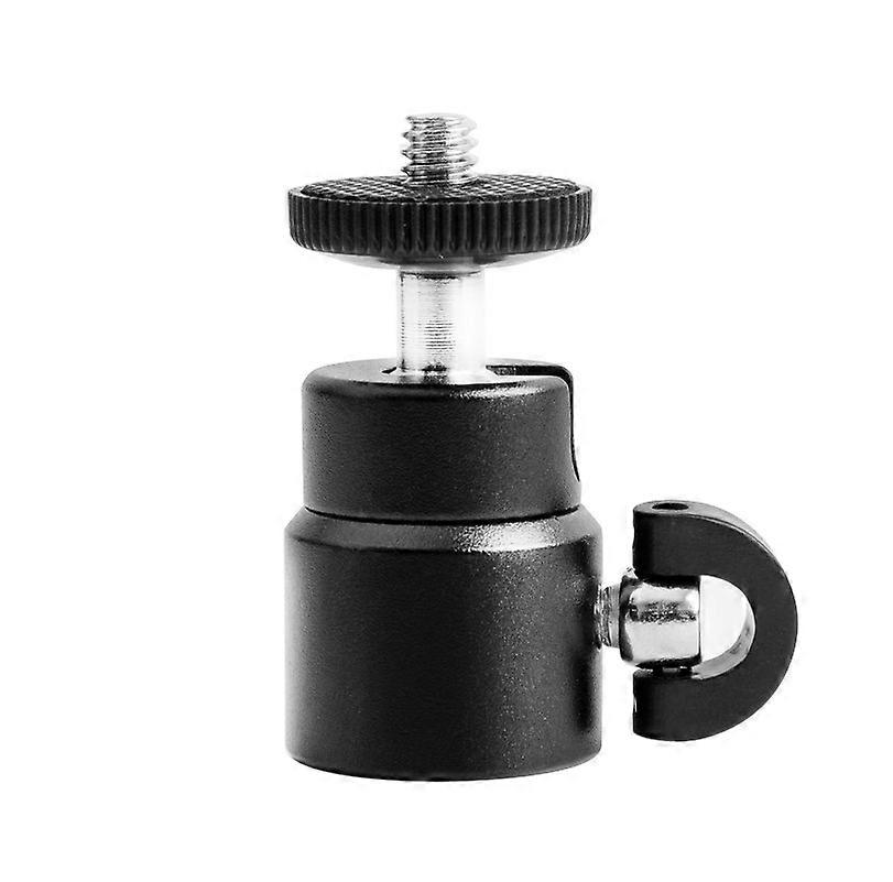Mini Ball Head  Screw Mount Swivel Bracket Adapter Tripod Stand Camera Flash(black)(1pcs)