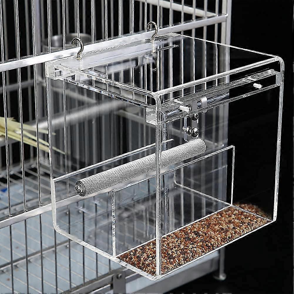 Automatic Bird Feeder For Parrot No Mess Bird Seed Dish Feeder Anti-spill Budgie Feeder