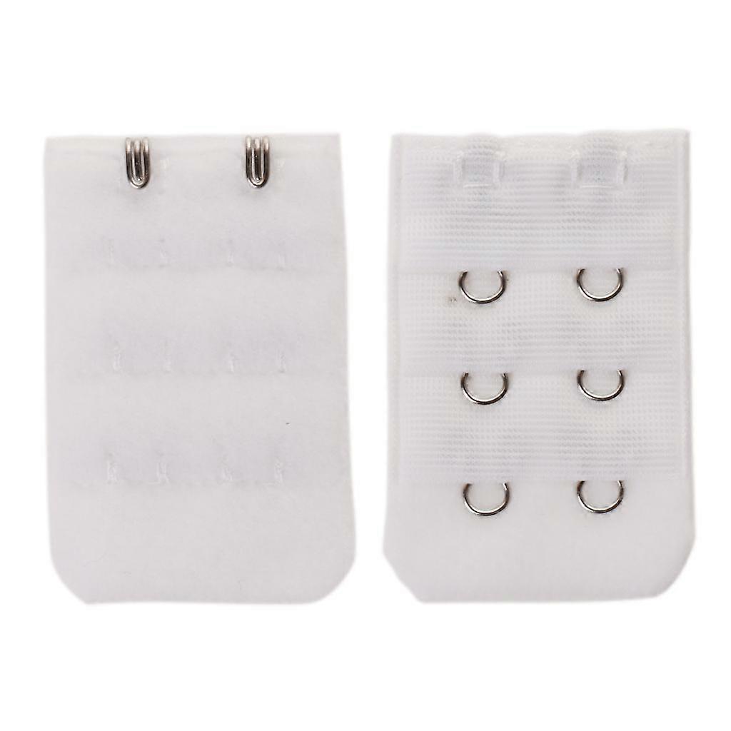 16x 5pcs elastisk bh stropp forlengelse bh extenders 2x 3 krok hvit