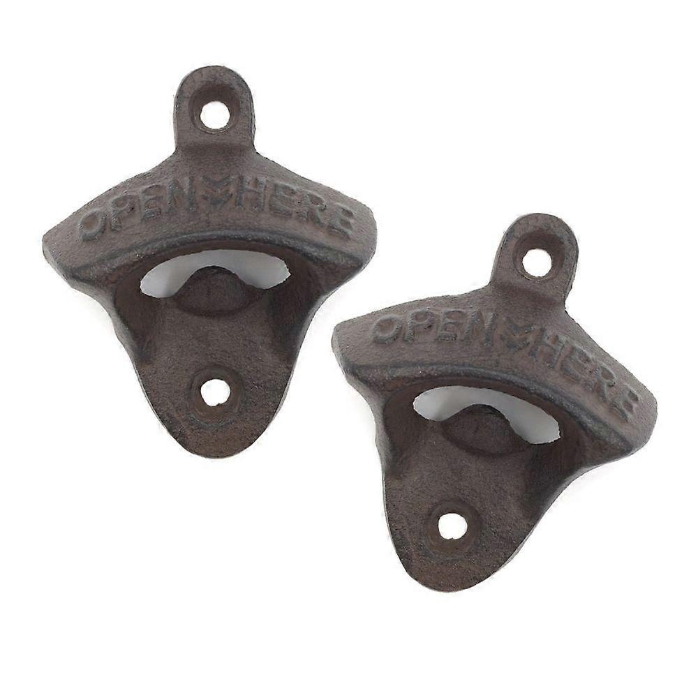 2 Pack Gusseisen Wandflaschenffner mit Schrauben, Flaschenffner