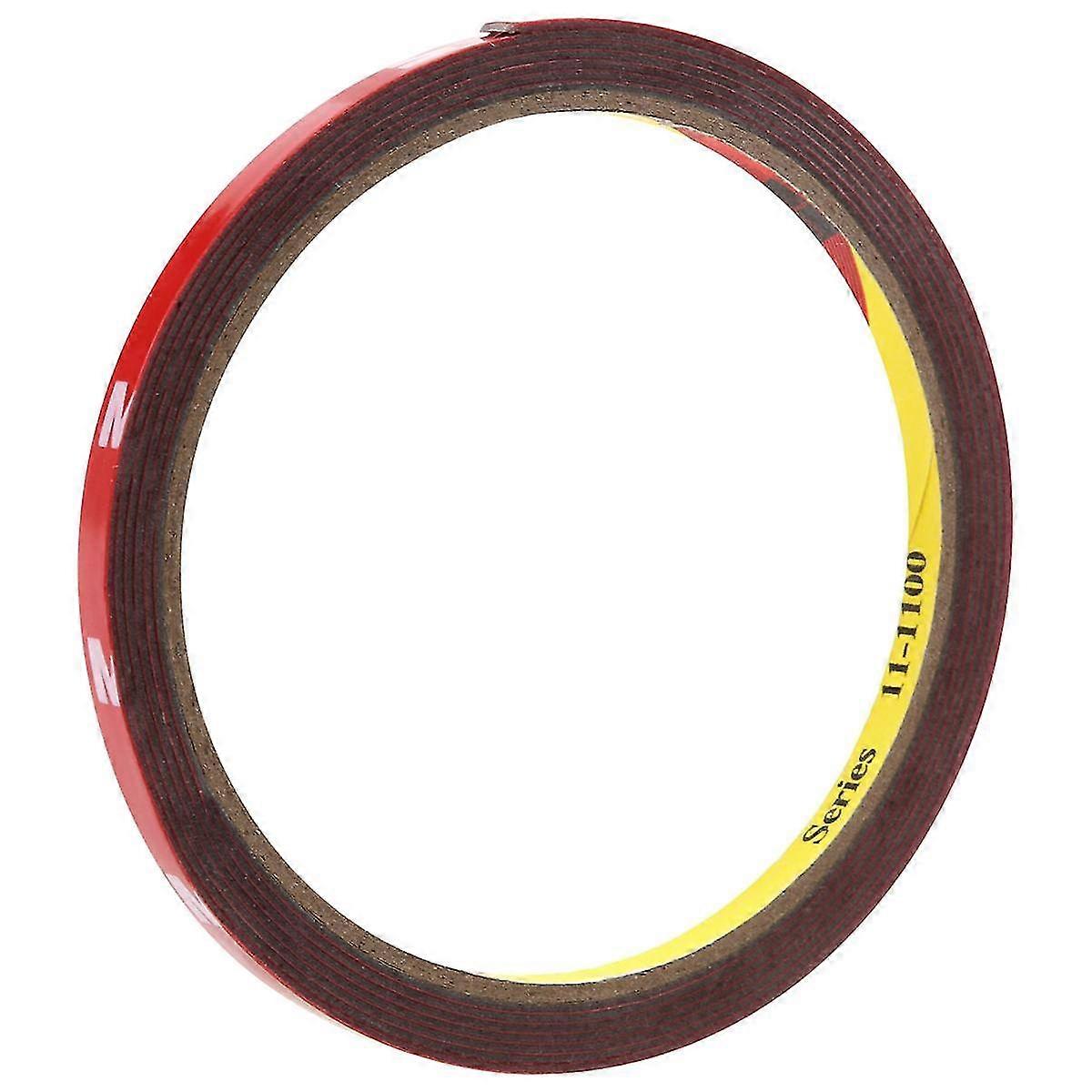 Strong Permanent Double Sided Super Sticky Foam Tape Roll for Vehicle Car, Red 6MM x 3 Meters