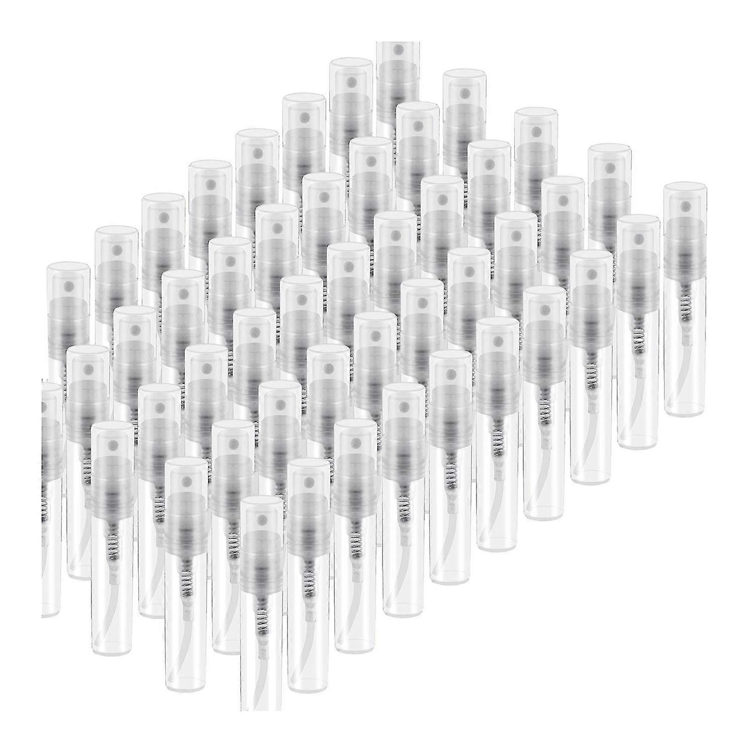 50 Pcs Disposable Perfume Atomizer, Clear Plastic Spray Bottle Portable Spray Bottle - 3ml