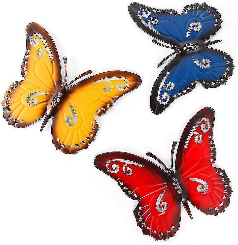 3 Metal Wall Decorations 27 X 22 Cm