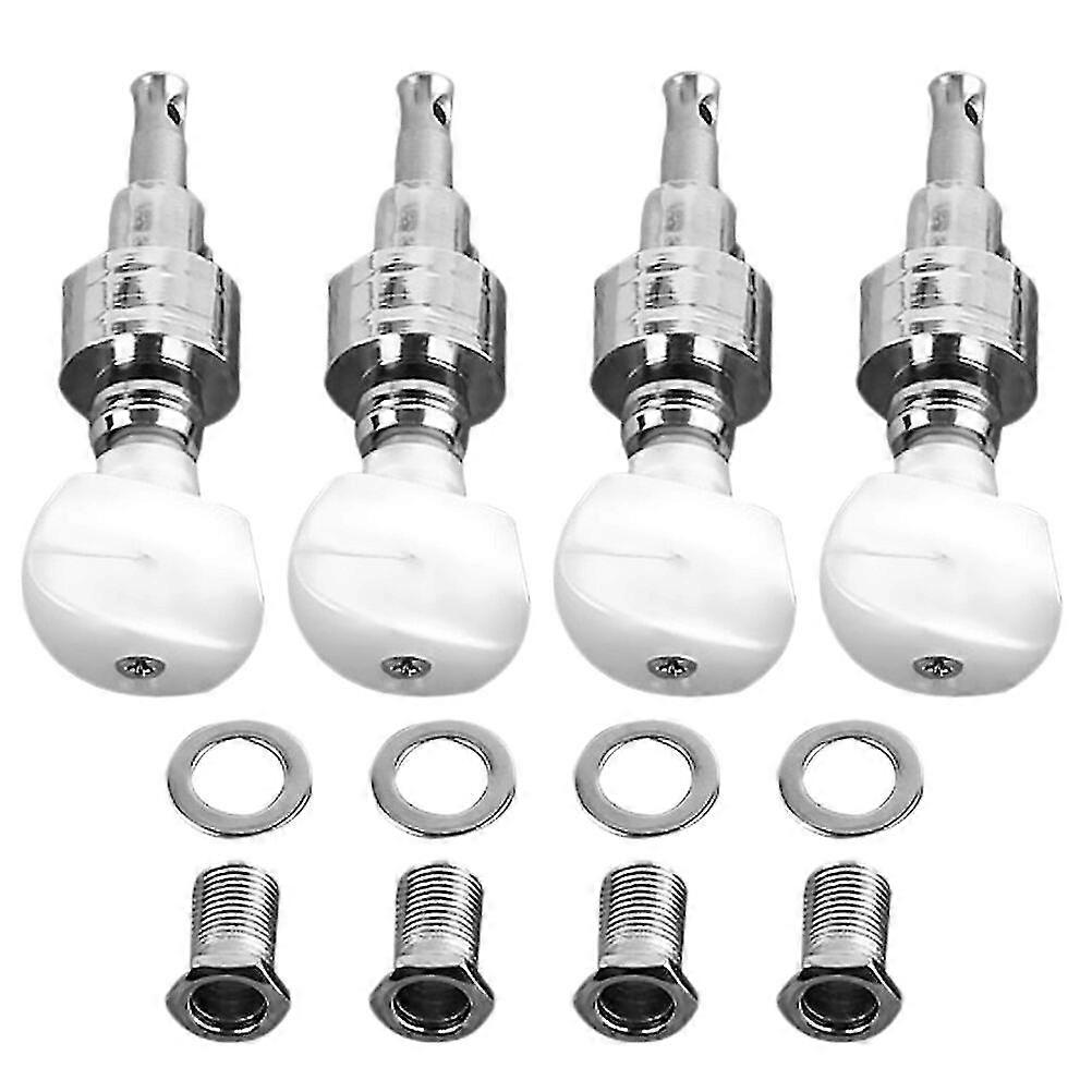 4pcs Banjo Machine Heads Tuning Pegs Tuners Keys with 4 Bushings for Banjo JKW