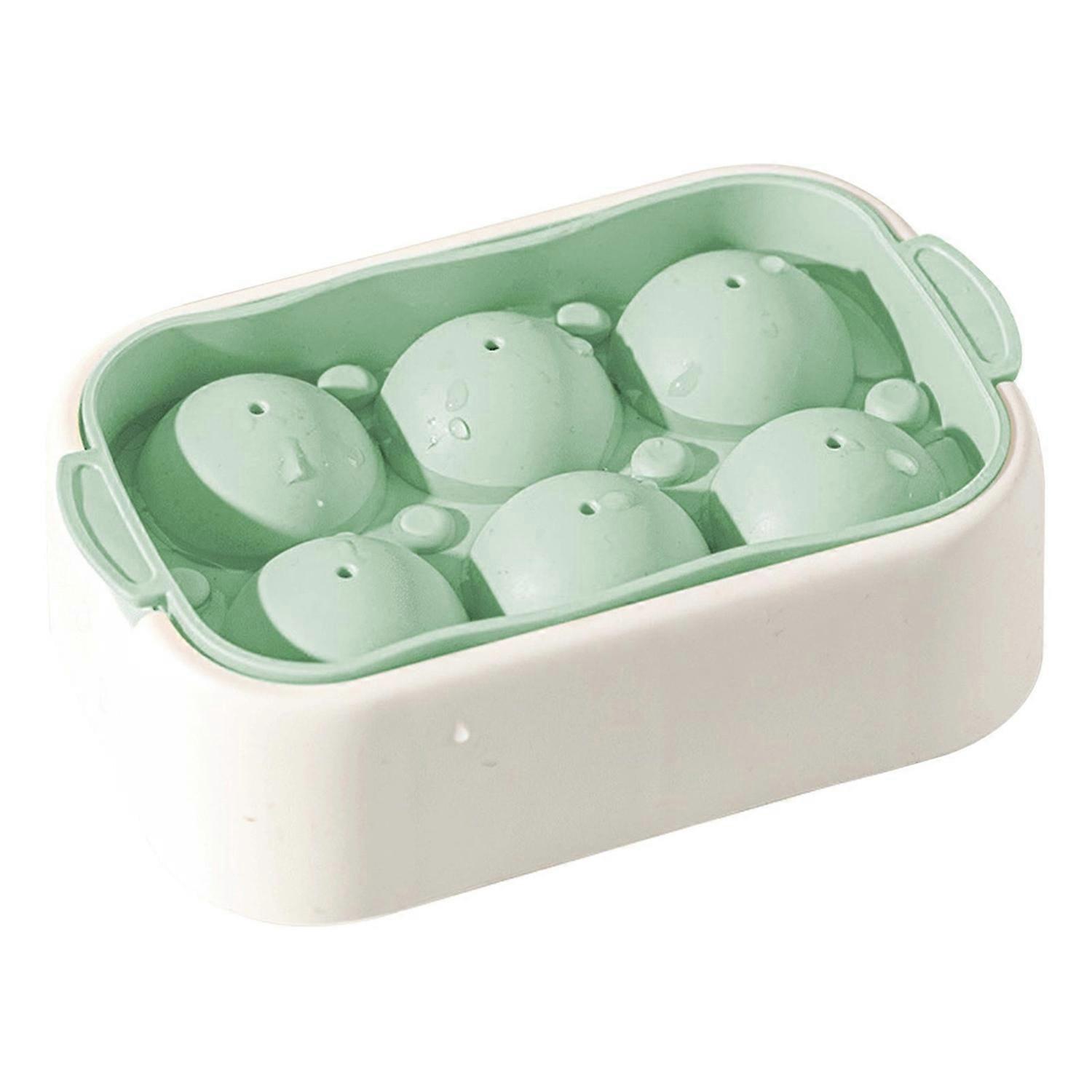 Ice Cube Mold Creative 6 Ball Round Ice Cube Tray Ice Cube Silicone With Lid Ice Maker, Flexible Des