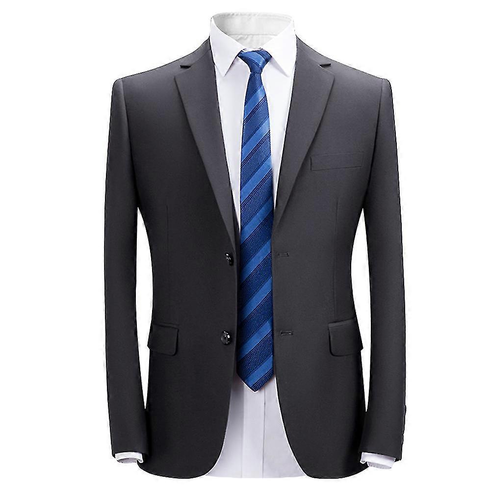 VAWAN Mens Solid Slim Fit Work Business Suit Jacket