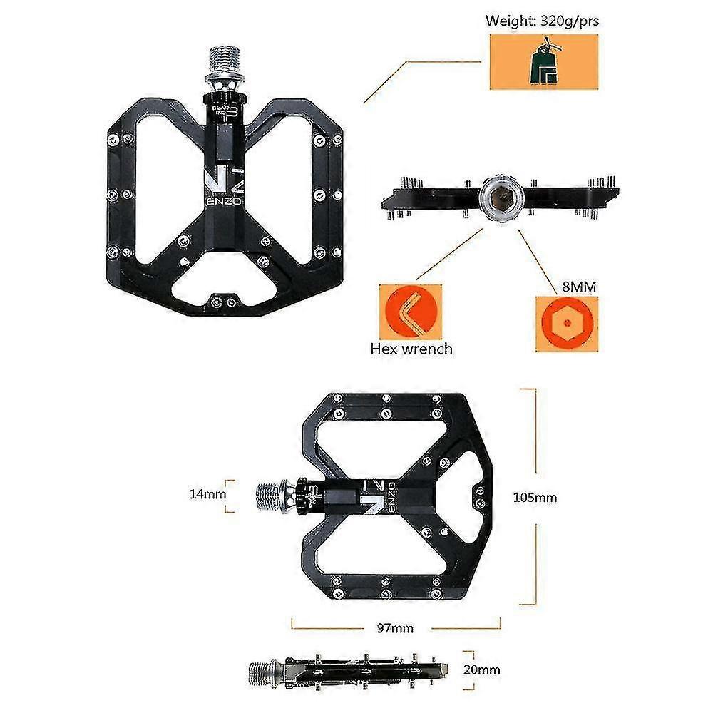 Mtb Flat Bike Pedals Road Cuscinetti sigillati Pedali per
