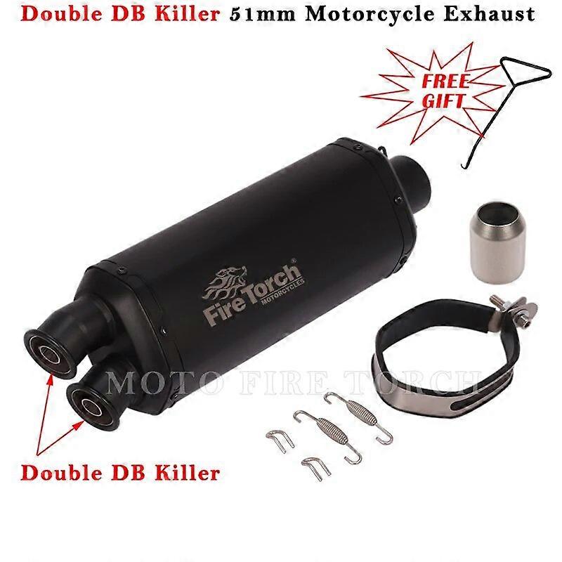 Universal Motorrad Auspuff Flucht system Schall dmpfer modifiziert Doppel loch Schall dmpfer DB Killer fr Ninja 400 cb500f GSX-S750