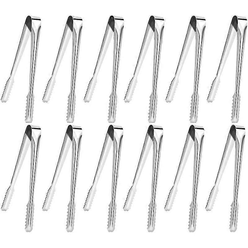 12 Pcs Candy Tongs, Icing Sugar Tongs, Stainless Tongs, For Ice Cream