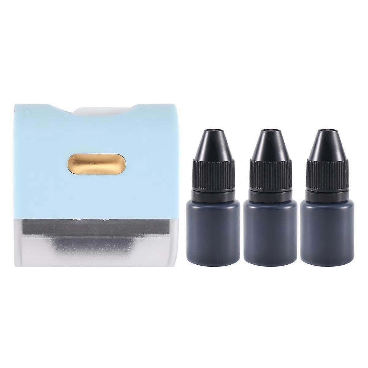3-In-1 Confidential Roller Stamp with Retractable Ceramic Blade 3Pack Refill Inks, Personal Blockou