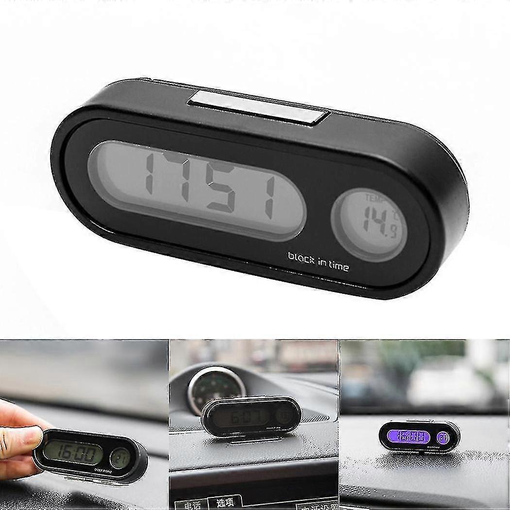 2-in-1 Auto Car Electronic Clock Luminous Thermometer Led Digital