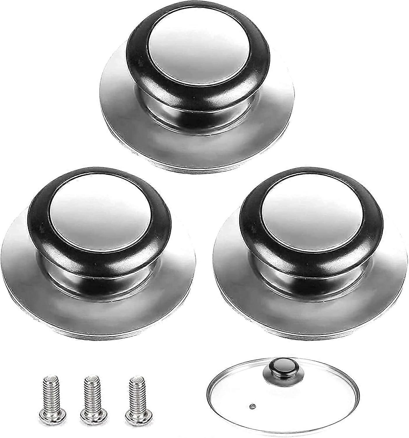3-Piece Pan Lid Handle  Lid Knobs Pan Lid Knob Replacement  Lid Knobs Used for Cookware, Pot Lid Handle and Bakelite Replacement Lid Button