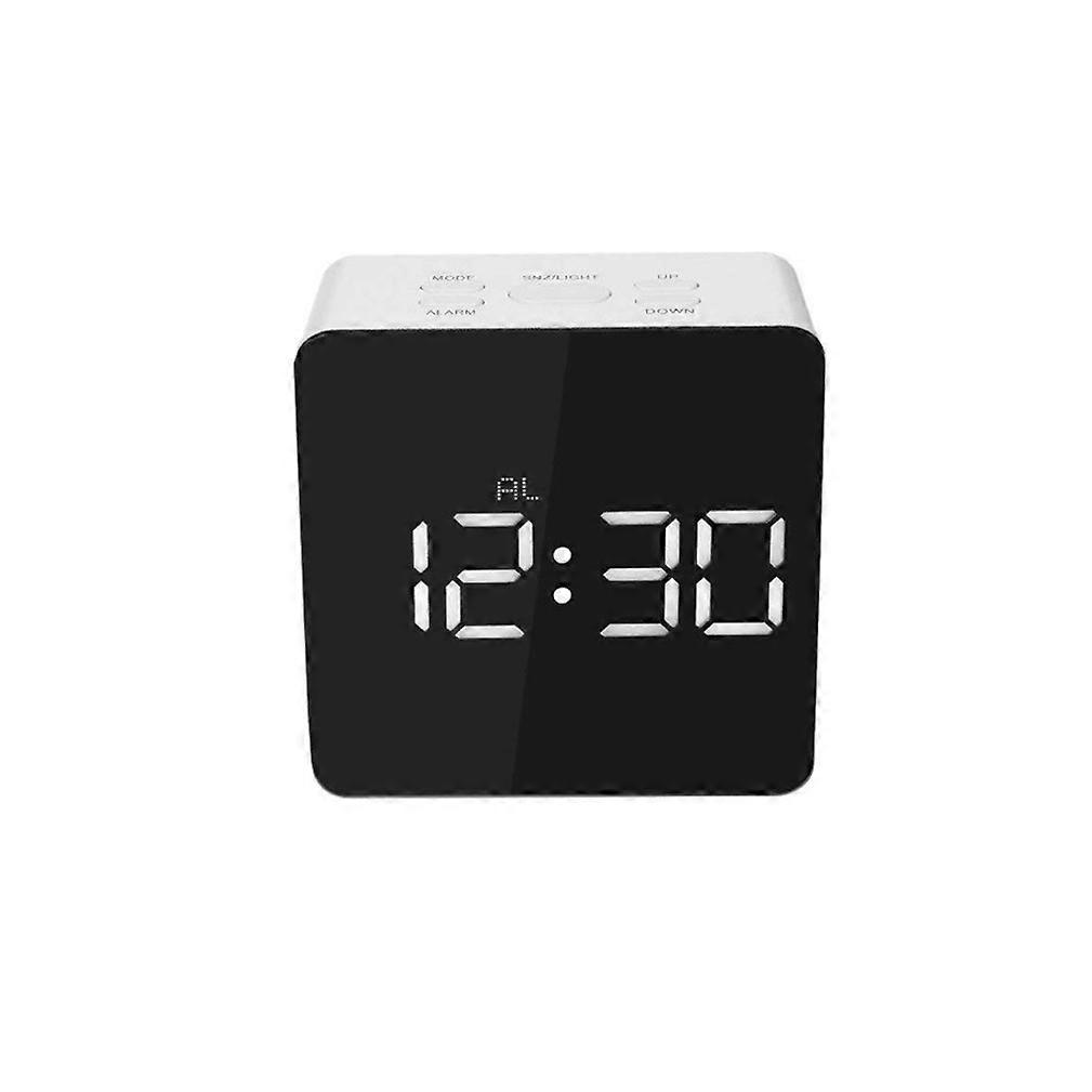 TS-S70 Multifunctional Mirror Digital LED Square Mirror Clock With Temperature