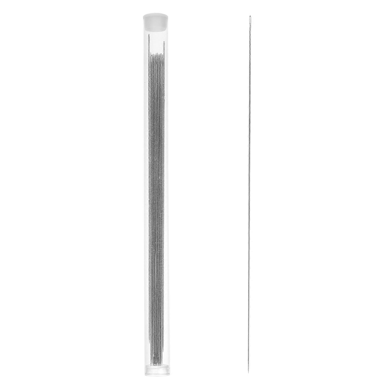 20pcs Beading agulhas DIY fio tricô agulhas de costura com um barril de armazenamento (150mm)