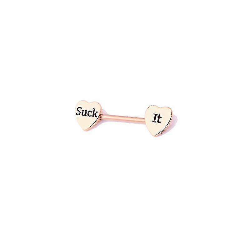 1pair 14g Stainless Steel Heart Nipple Piercing Bar Sexy Nipple Pierci