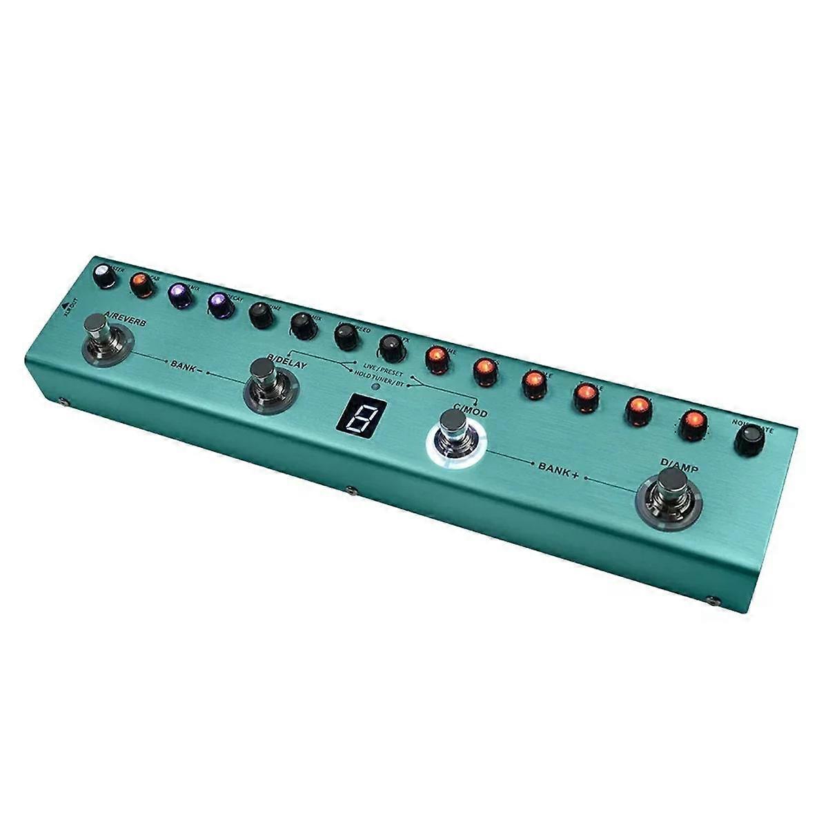 Tank-G Gitarr Multi Effekt Pedal Uppladdningsbar 36 Förinställningar 9 Förförstärkarplatser 8 IR Cab Slot 3 Modulering / Delay / Reverb Effekt