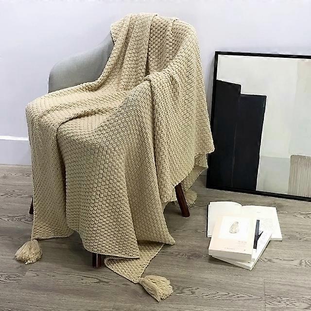 New Nordic Tassel Knitted Ball Blanket Office Air Conditioning Lunch Blanket Wool Cover Blanket Sofa Leisure Blanket Blanket
