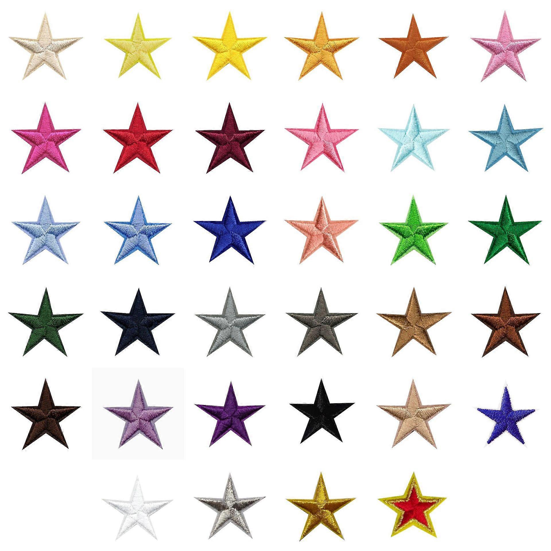 Iron-on Patch 34 Small STARS Colors
