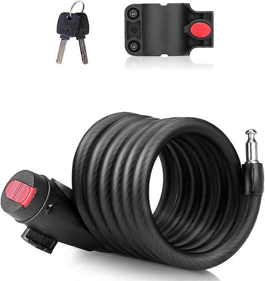 Bicycle Lock, 15mm Bicycle Lock with Key Cable Lock Security Level Very High Bicycle Lock and Metal