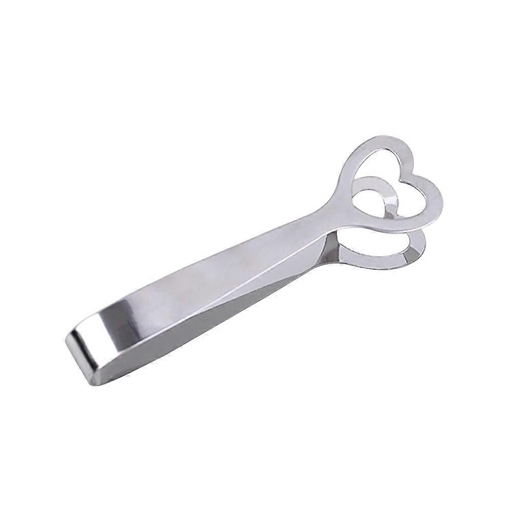 3pcs Sugar Tongs Stainless Steel Ice Tongs Heart Shaped Food Clip for Kitchen Party