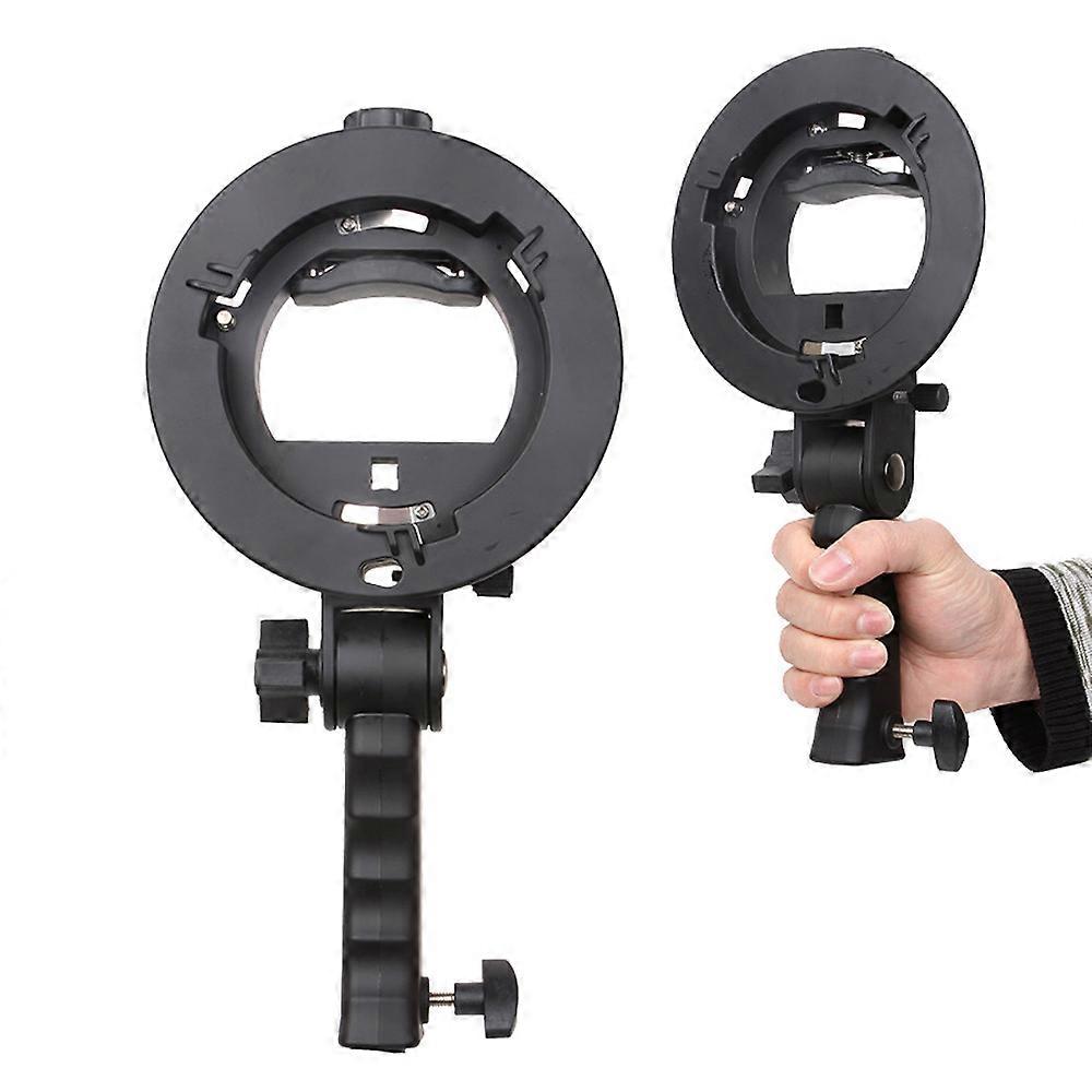S-shaped Handheld Grip Portable Bowens Mount Speedlight Bracket for Flashlight Softbox Support Reflective Umbrella