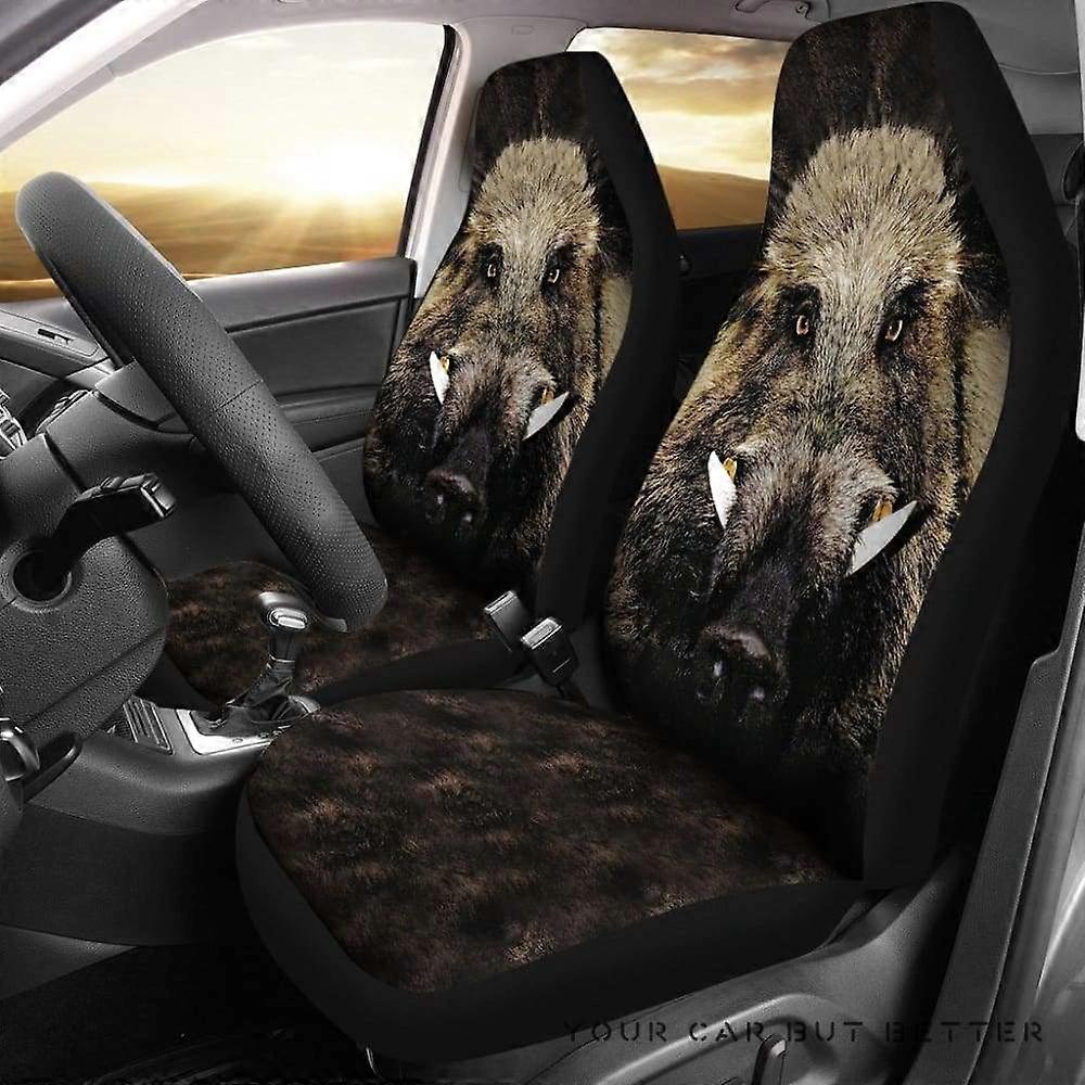 Wild Boar Car Seat Cover 234929,Pack of 2 Universal Front Seat Protective Cover