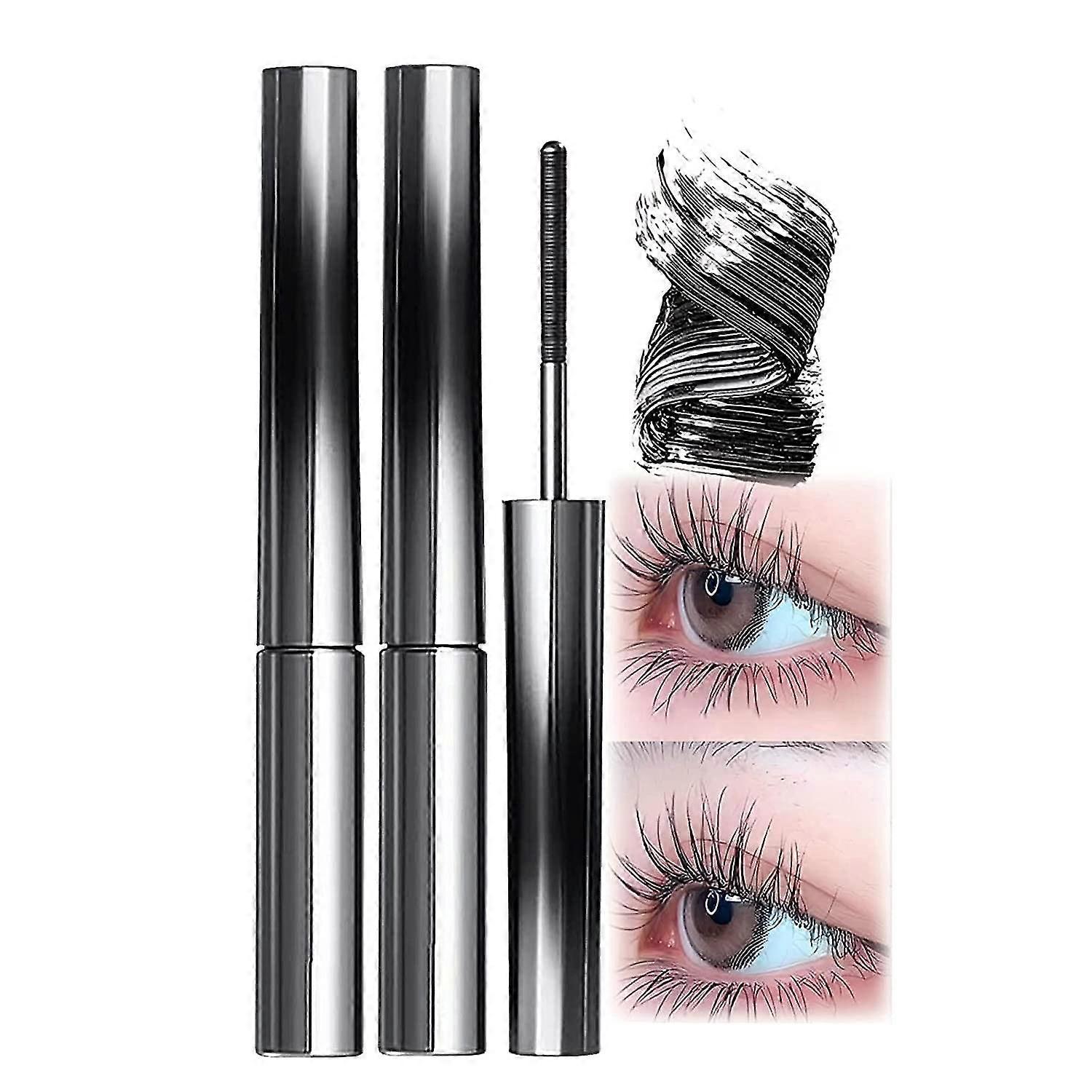 Bristleless Metal Mascara, Αδιάβροχη Μεταλλική Μάσκαρα, 3d Mascara Fiber Lashes Μαύρο Λεπτό Μη Μουτζουρωμένο Μακράς Διαρκείας Tw