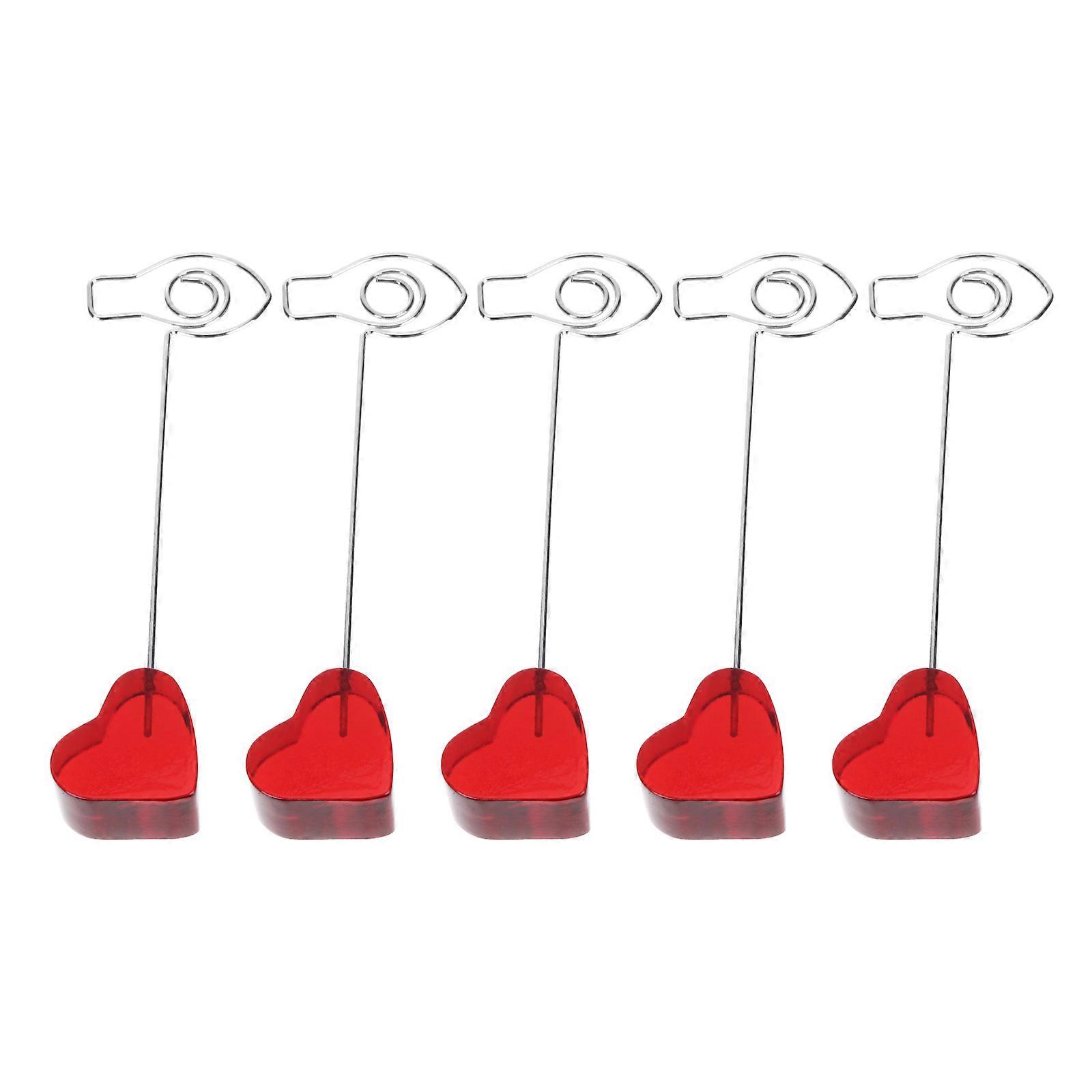 5pcs Creative Desktop Cards Holding Clips Decorative Note Holder Decors
