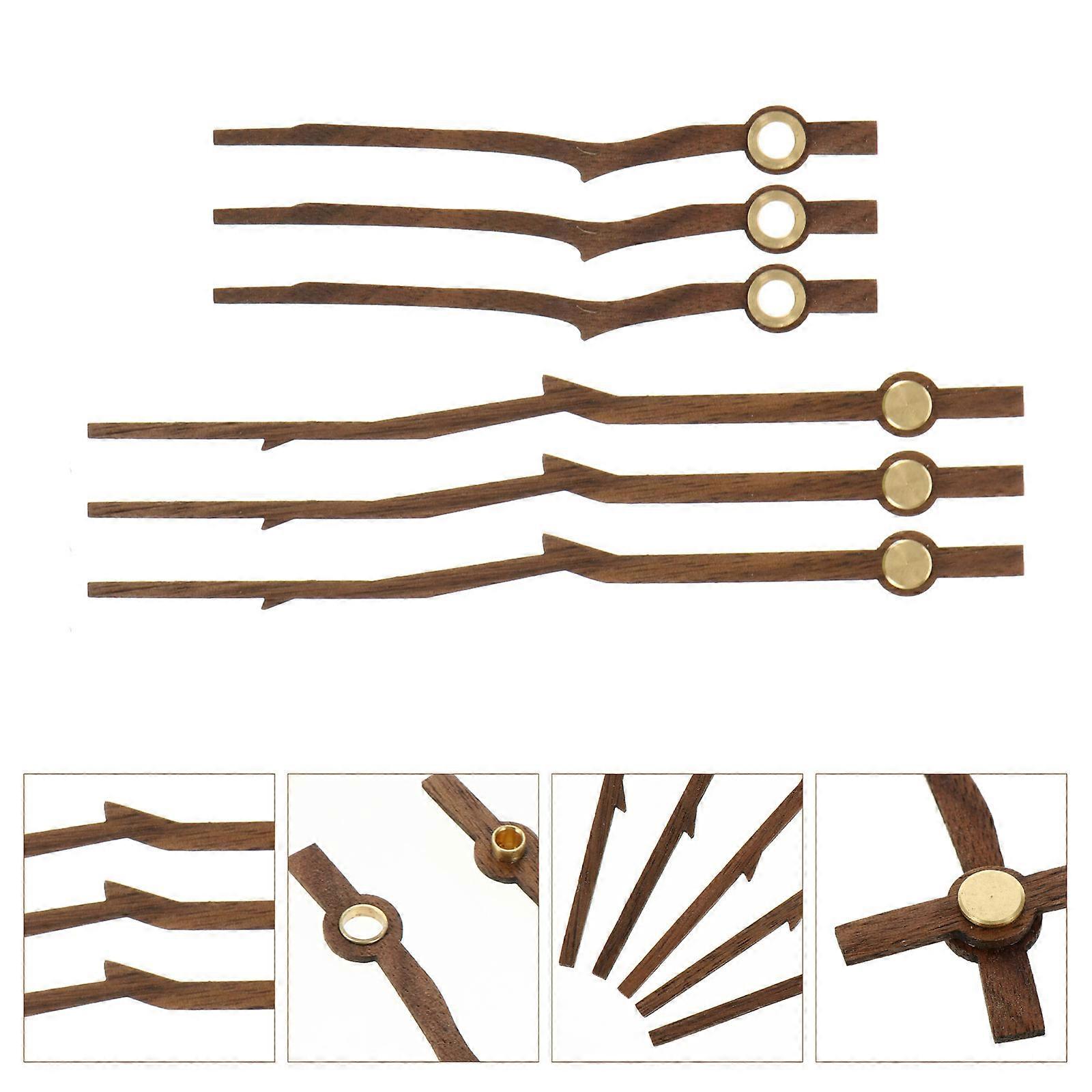 5 Sets Wooden DIY Clock Pointer Plate Replacement Clock Movement Part Clock Hand