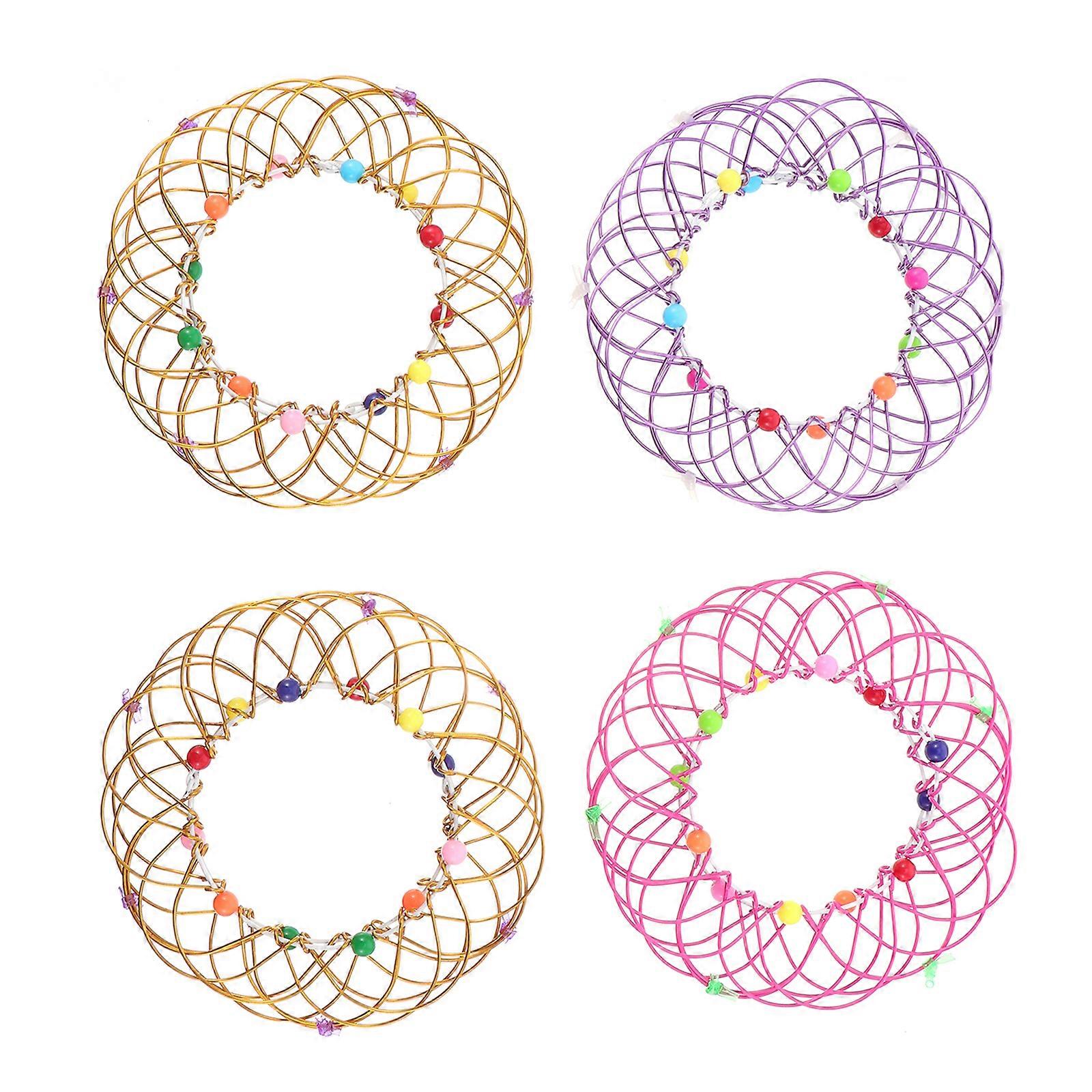 4Pcs Amazing Mandala Flower Baskets Toy Variable 36 Types Iron Ring Ornaments