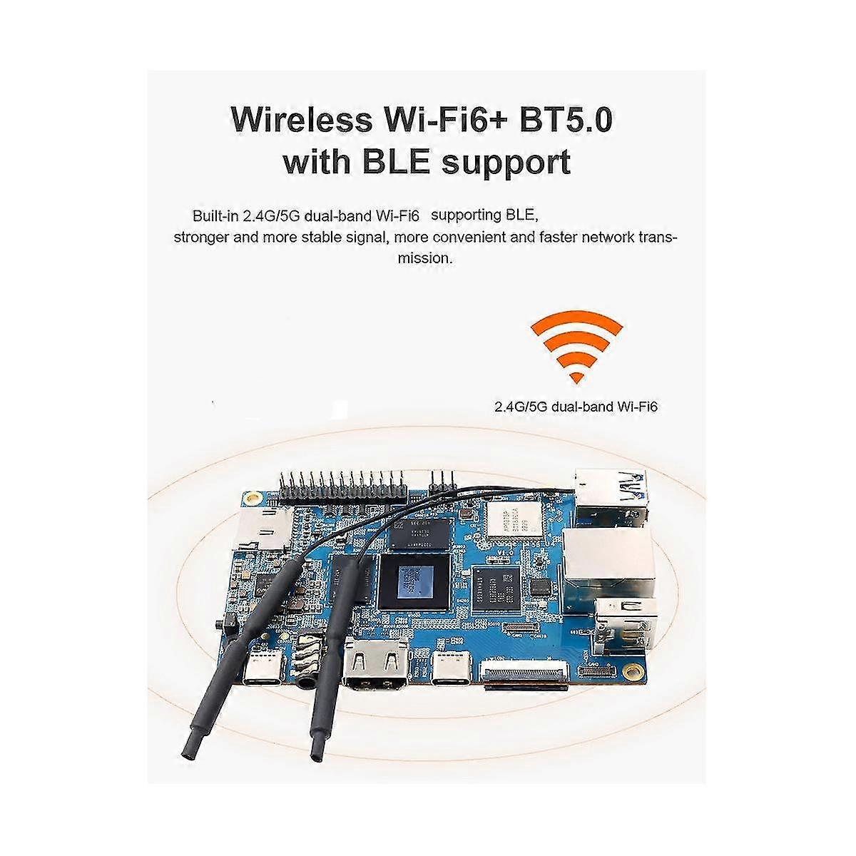 Für Orange Pi 5b 16 GB RAM + 128 GB Emmc Development Board Rk3588s 8-Kern-64-Bit-Prozessorprogrammierung