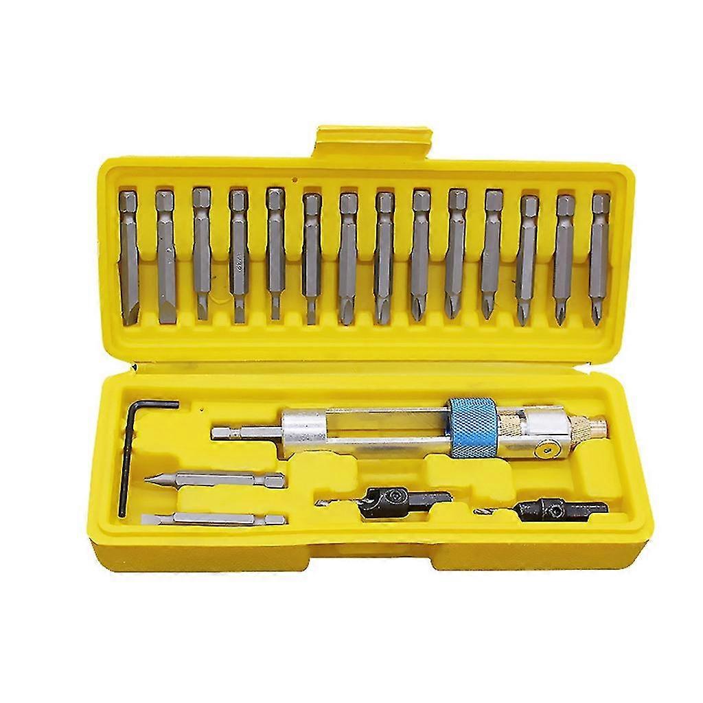 20pcs  Screwdrive Bit Kit High Speed Steel Flat Heads Double Hand Tools Set