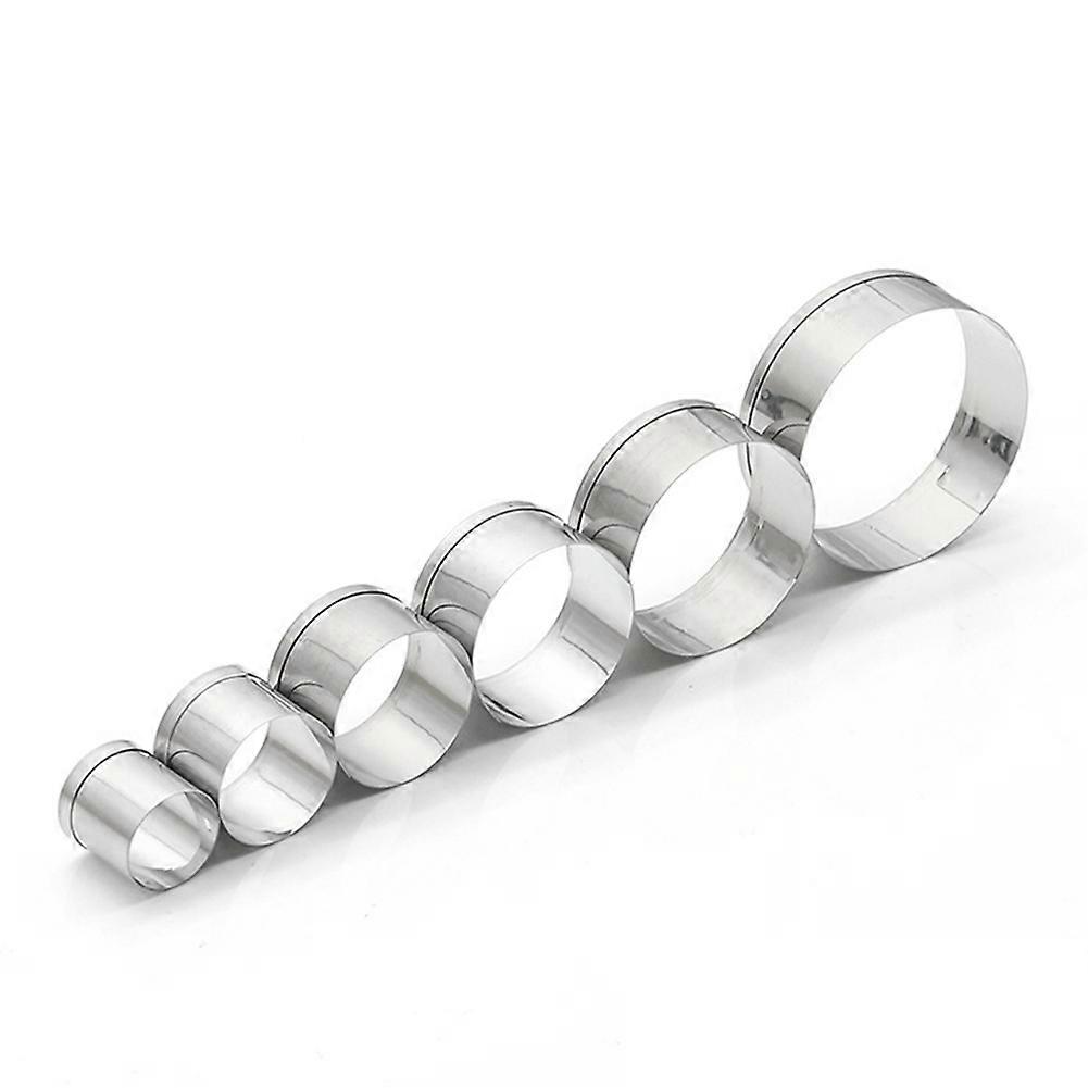 6Pcs/Set Round Shape Fondant Baking Mold Biscuit Cookie Cake Decorative Cutter