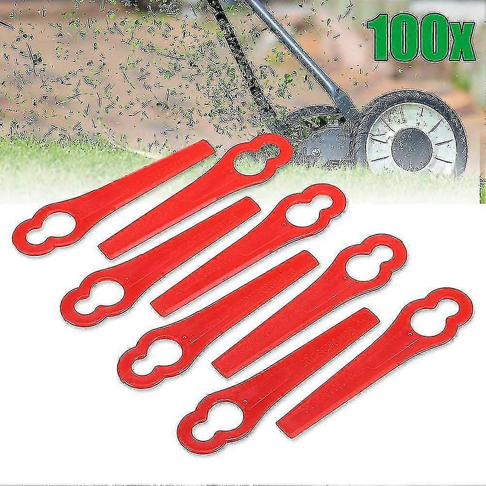 100pcs plast blad kutter erstatte for trimmer hage gressklipper strimmer blad stihl-polykutt 2-2 trådløs gresshage beskjæring
