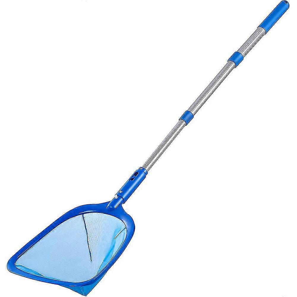 Pool Skimmer - Pool Net With 3 Section Pole Ultra-fine Mesh Net Telescopic Aluminum Pole Solid Plastic Handle Pool Skimmer For Ponds, Fish Tank, Hot T