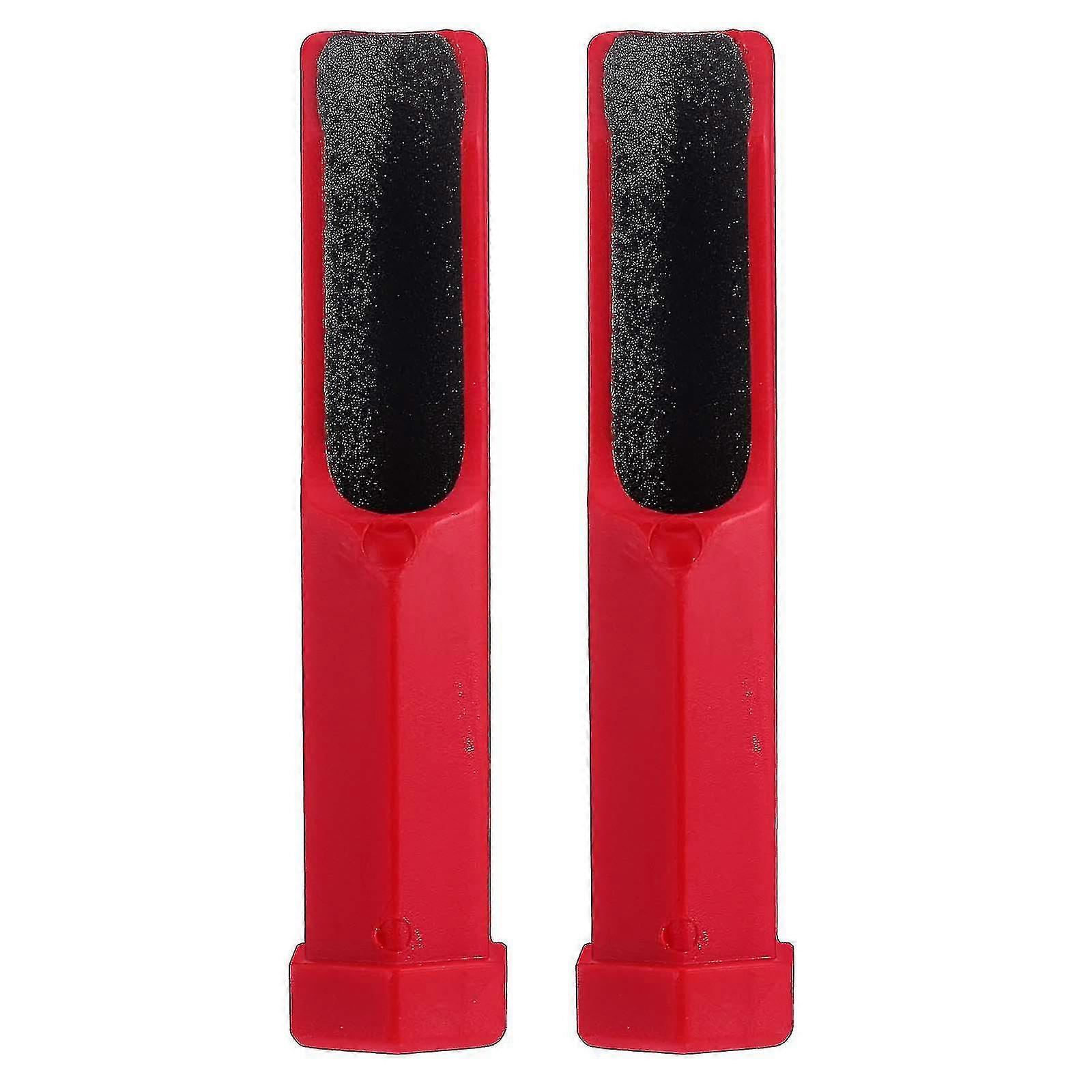 2pcs Billiard Pool Cue Tip Tool Billiard Pool Cue Tip Shaper Burnisher (red)