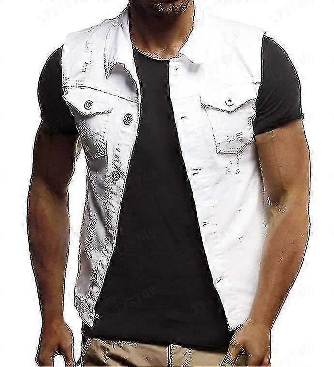 Τζιν Γιλέκο Ανδρικά Πέτο Αμάνικο Slim Fit Casual Jean Vest VCNMR