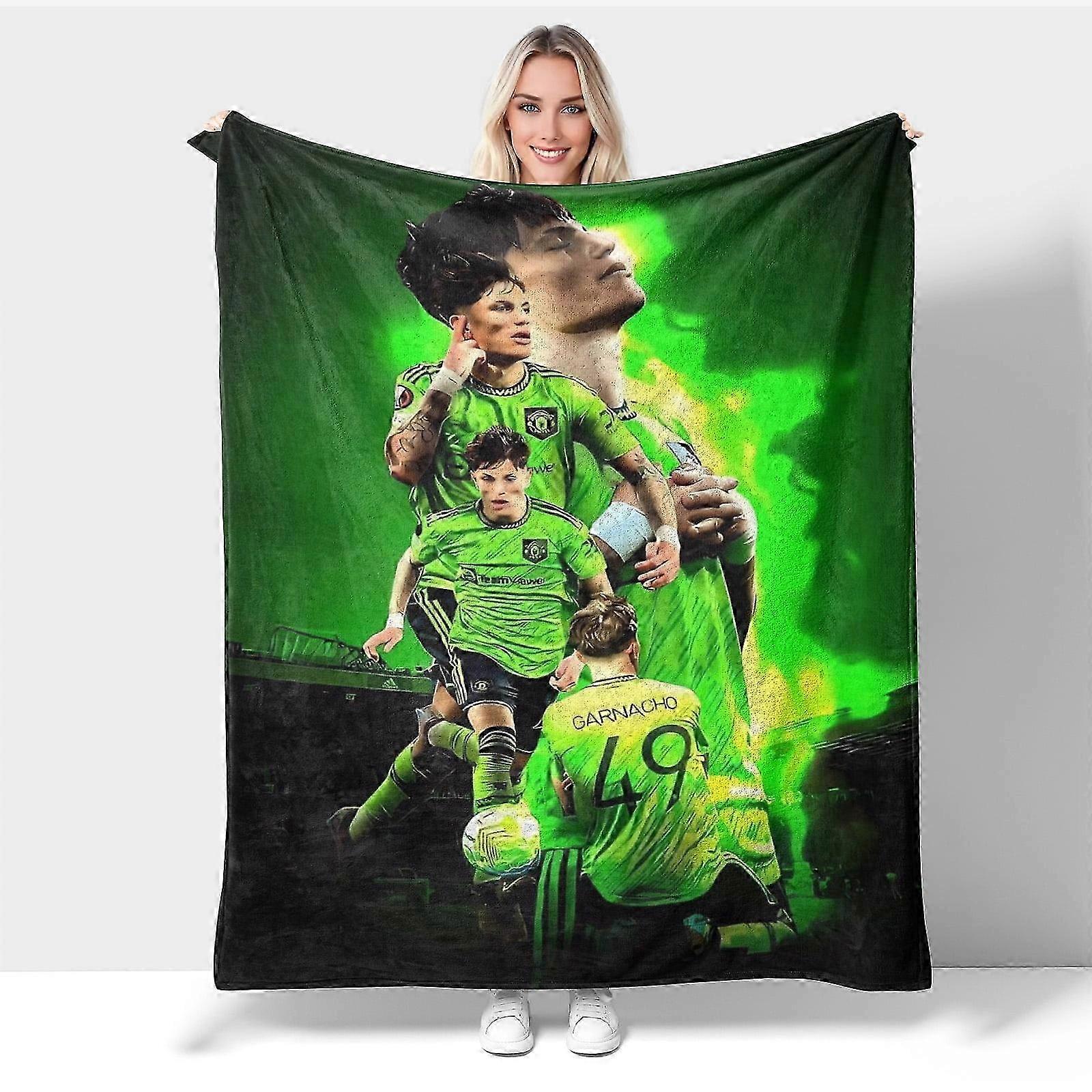 t1364 Cobertor Alejandro Garnacho Cobertor X,Lance Cobertores Flanela Dormir Aconchegante Leve UltraSoft Micro Cobertores Cobertor bn1364