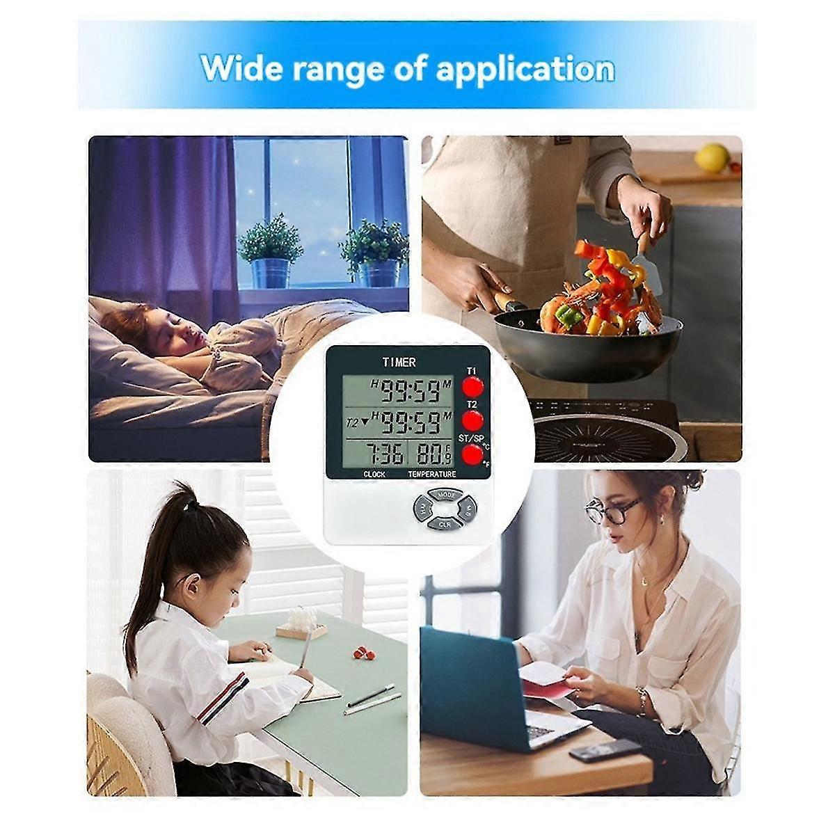 Kitchen Digital With Alarm Clock/thermometer Function For Cooking Egg Classroom For Teacher