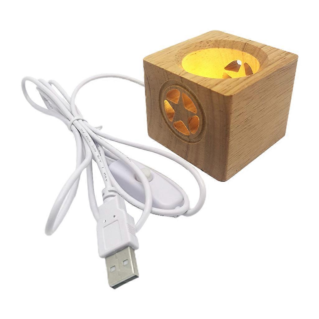 USB Powered Crystal Ball LED Light Base Home Bedroom Decor Light Accessory