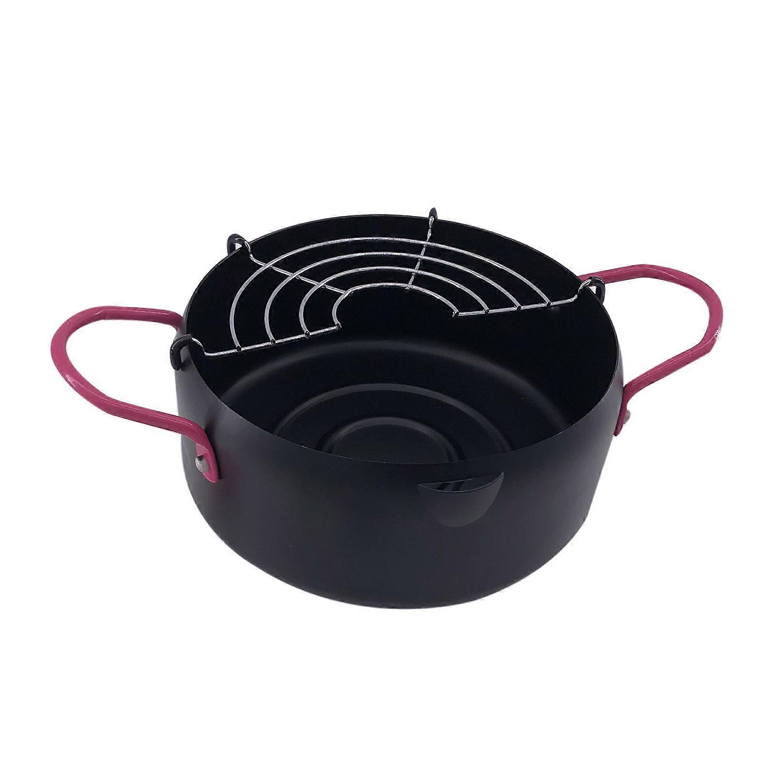 18CM Japanese Tempuras Deep Fryer Pots with Basket Non Stick Frying Pots