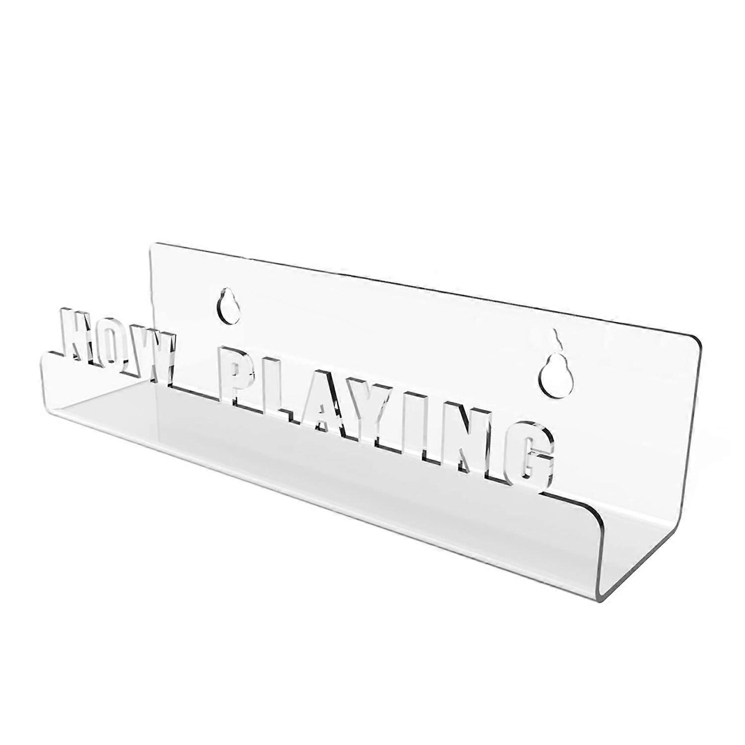 Wall Mount Vinyl Record Storage Shelf Transparent Smooth Edge Reliable Sturdy Easy to Install