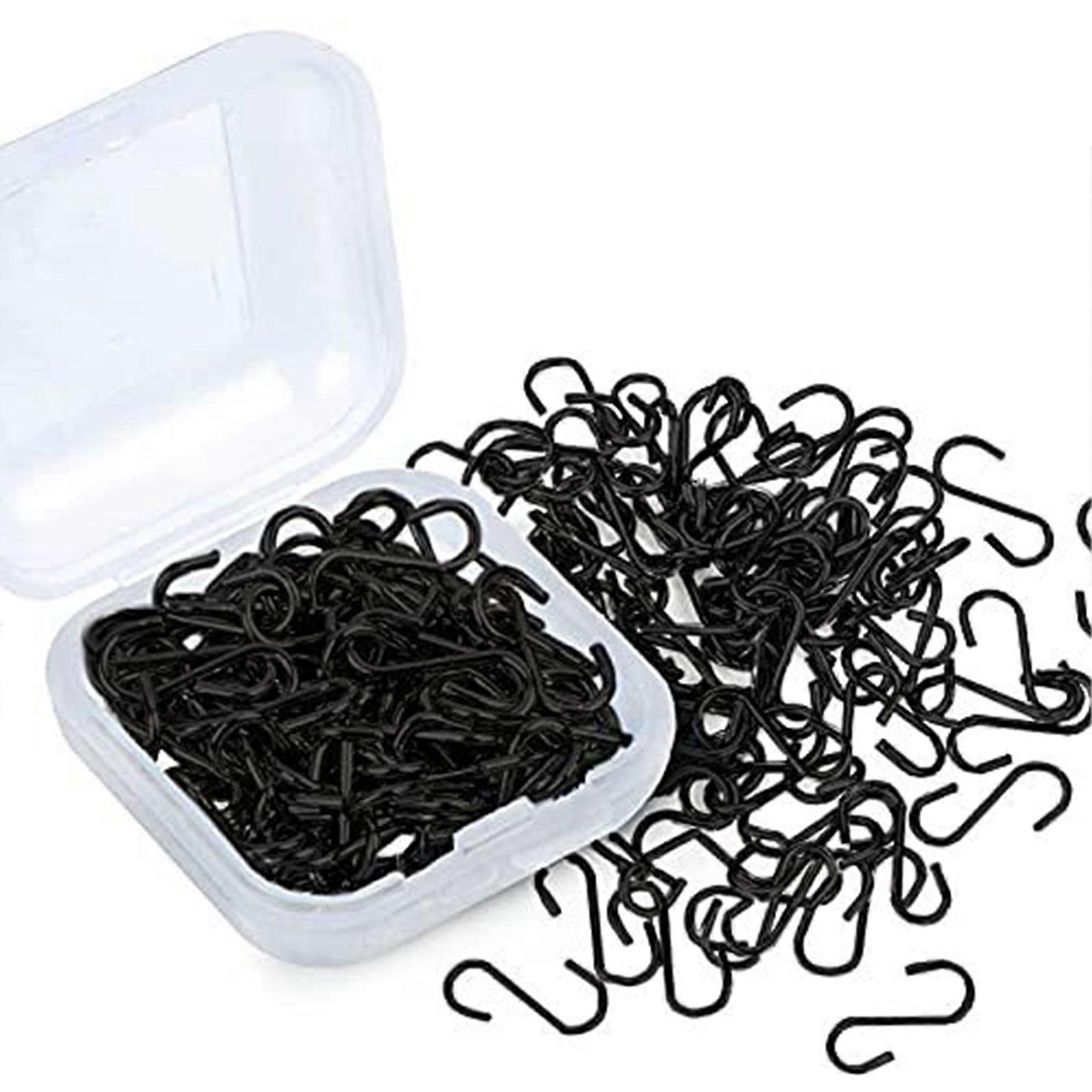 100/200Pcs Mini S Hooks Rustproof Corrosion Resistant Widely Used Small S Shaped Hanger Christmas Ornament Metal Hooks