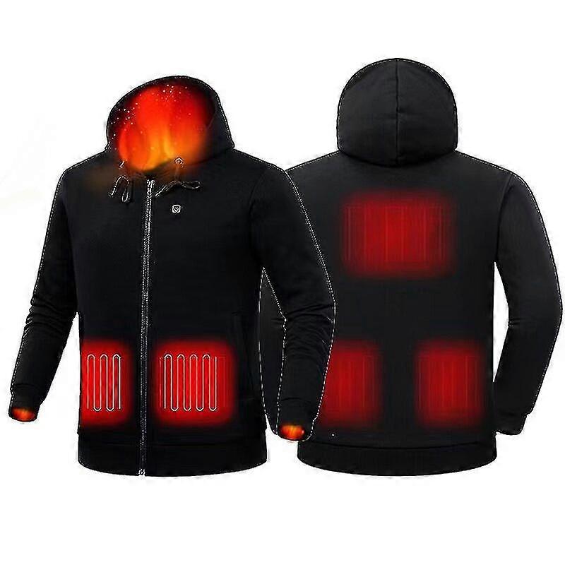 Felpe riscaldate Felpa riscaldata con cappuccio completo Zip Riscaldante Felpa elettrica leggera con cappuccio Giacca Top