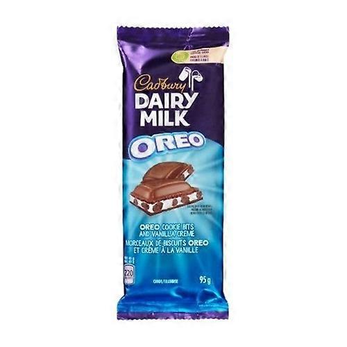 Cadbury Dairy Milk Oreo Cookie Bits And Vanilla Creme Chocolate Bar, 95 Grams (Case Of 12)