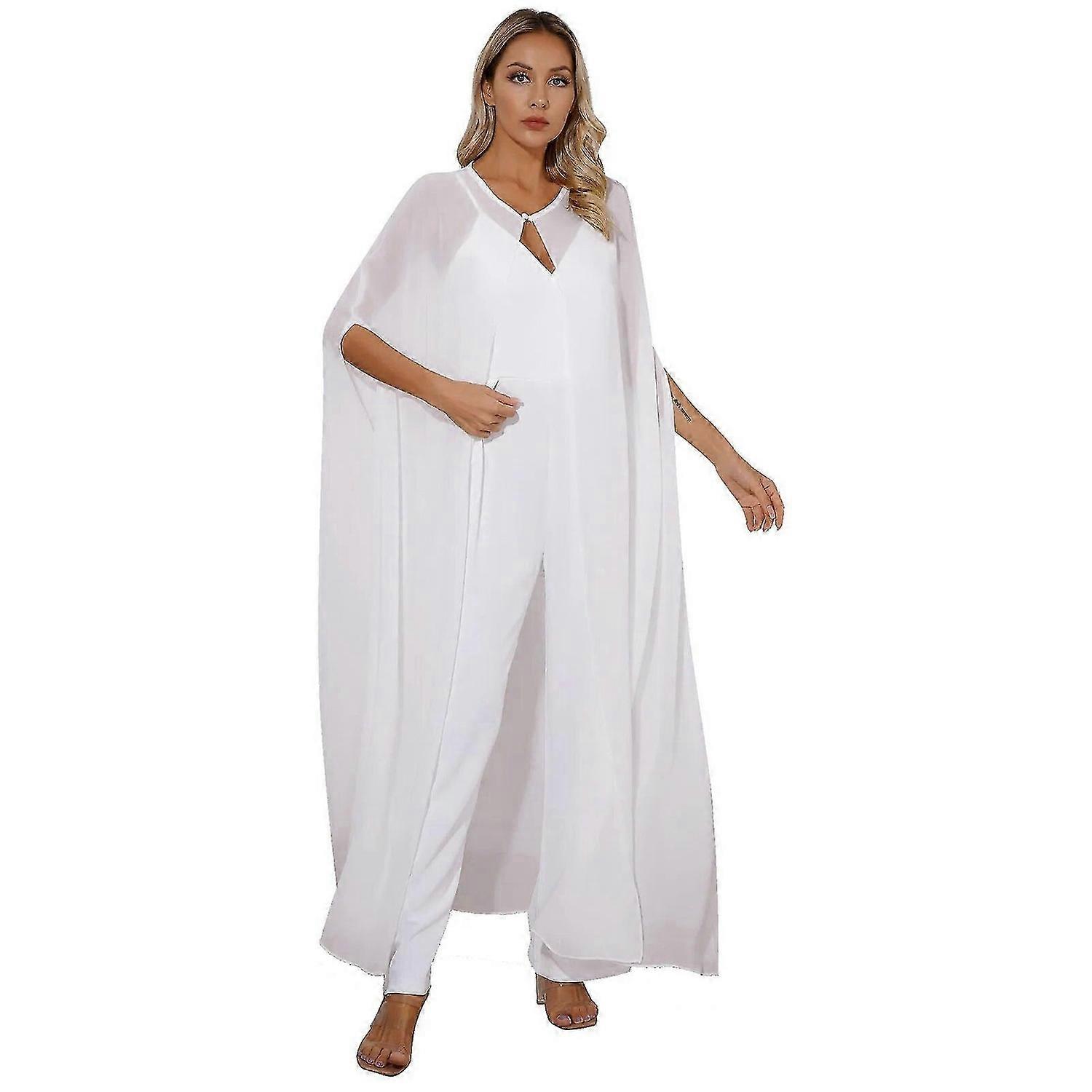 Womens Chiffon Capes Cloak Open Front One Button Woman's Long Cape Woman's Solid Color Bolero for Ev