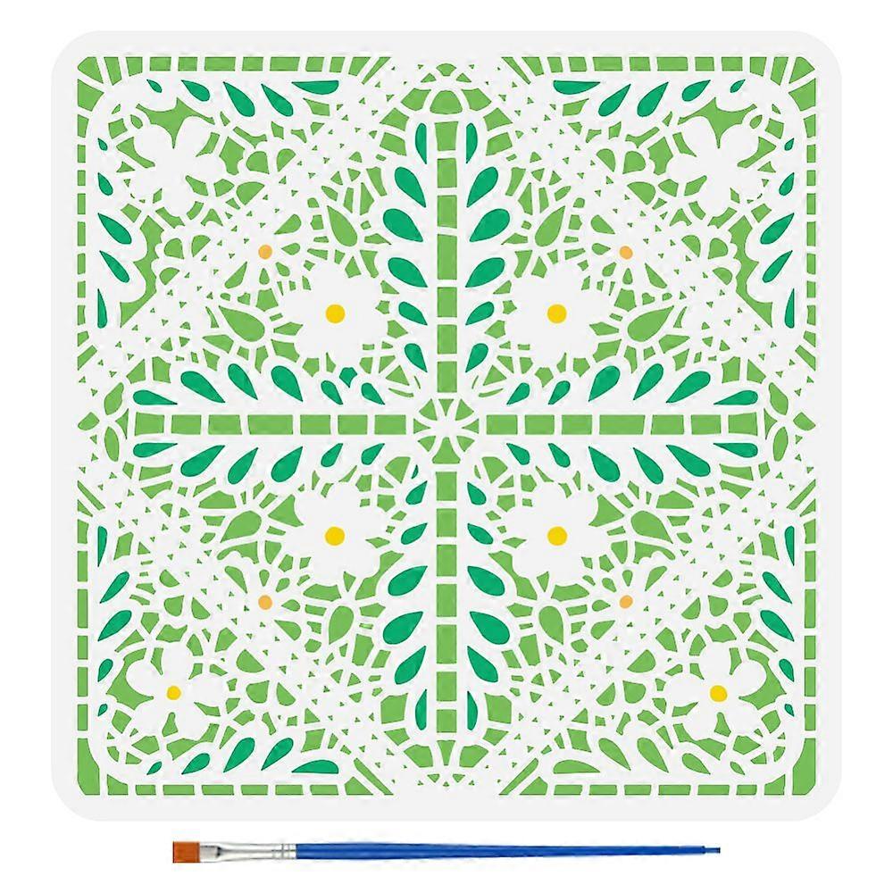 1pc PET Hollow Out Drawing Painting Stencils for DIY Scrapbook Photo Album Square 30x30cm