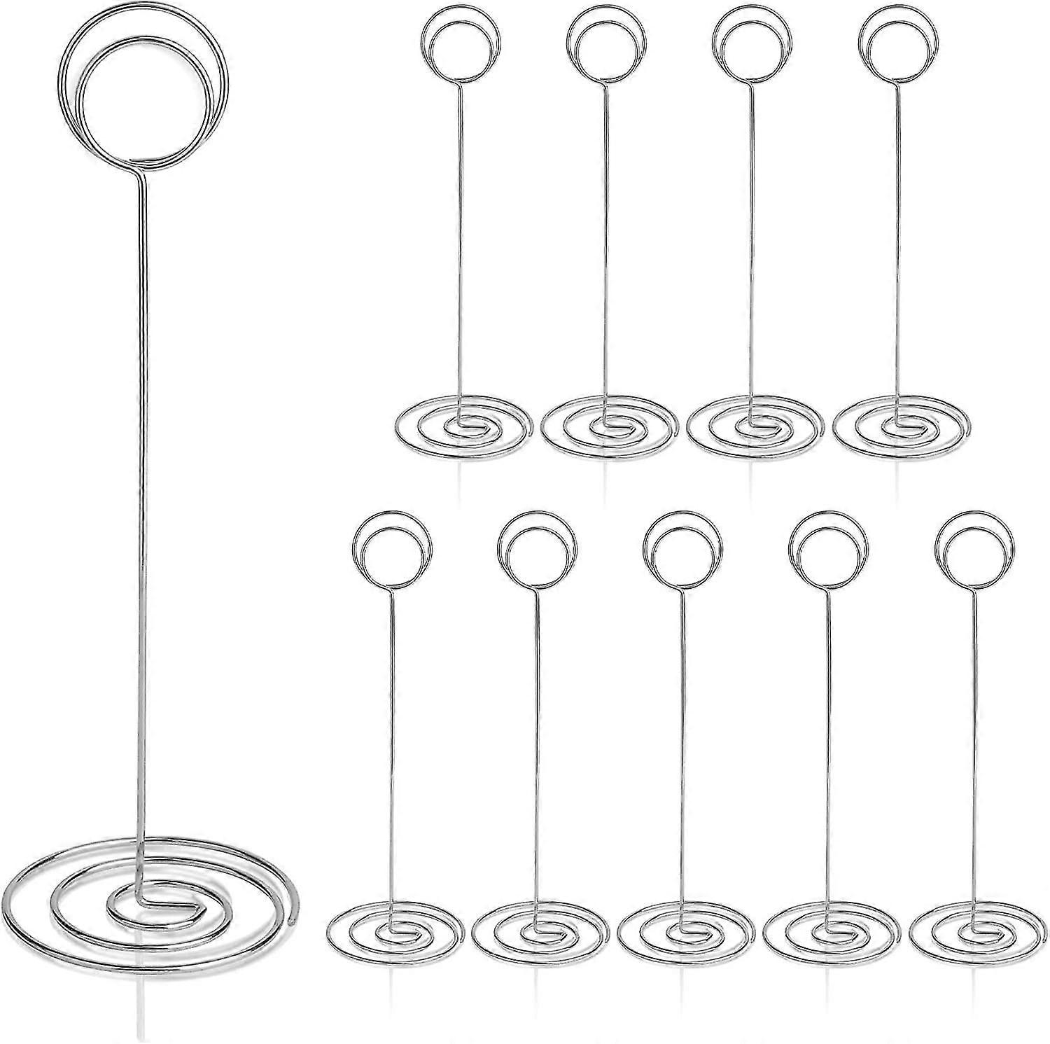 10pcs Table Number Holders - Place Card Holder(silver)